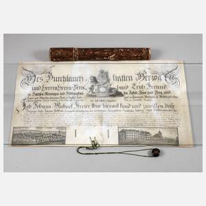 Urkunde des Hofgärtners zu Hildburghausen