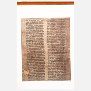 Zwei Pergamentblätter mit biblischen Texten