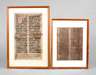 Zwei Pergamentblätter mit biblischen Texten