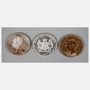 Konvolut Silbermünzen Altdeutschl. 19. Jh.
