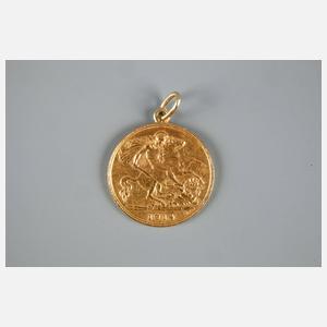 1/2 Sovereign gehenkelt