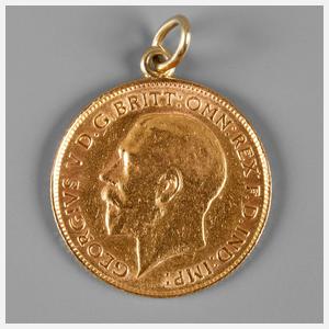 1/2 Sovereign gehenkelt