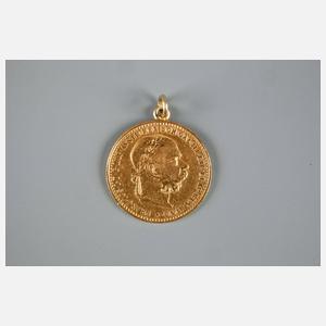 10 Kronen Österreich gehenkelt