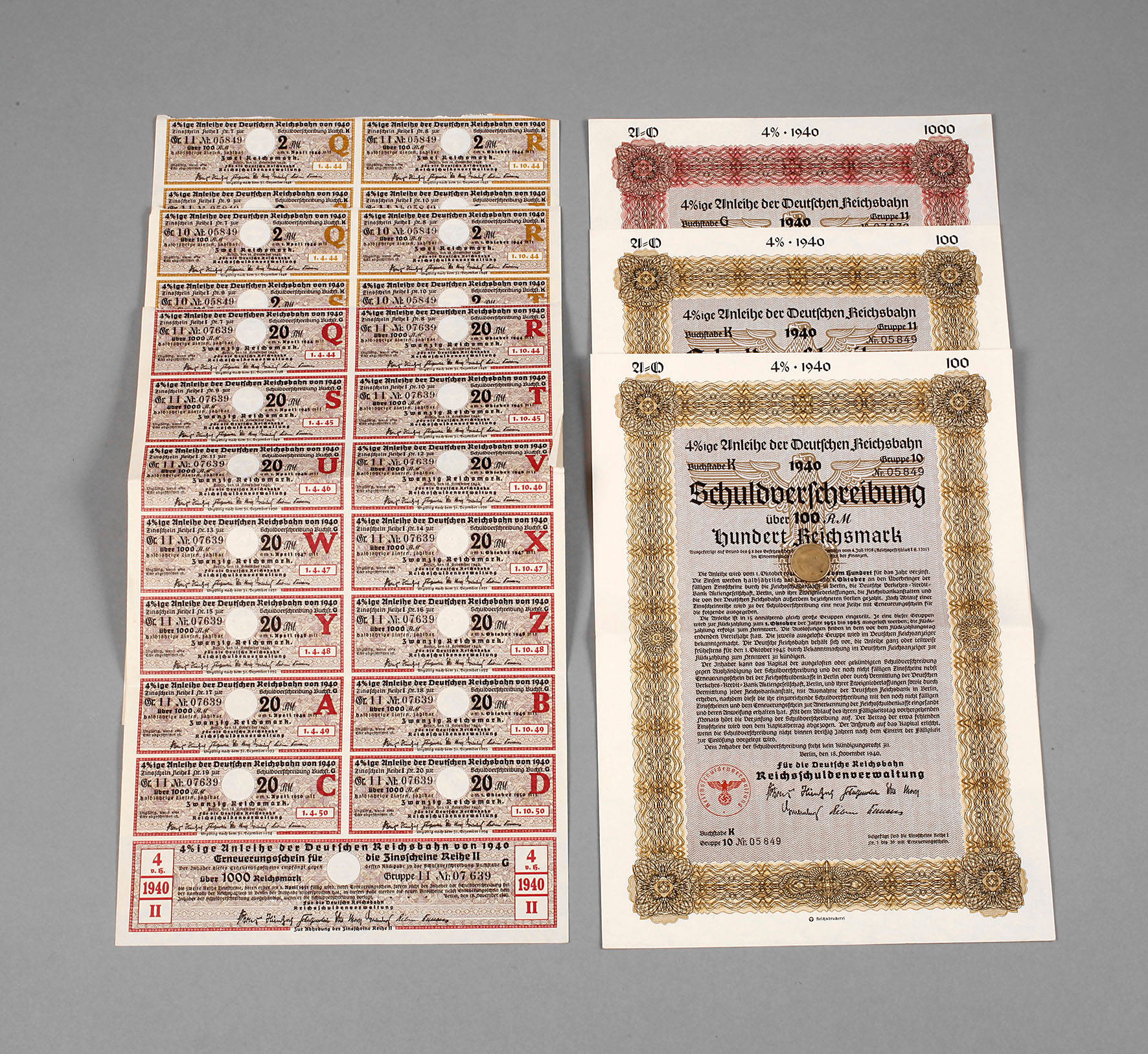 Konvolut Schuldverschreibungen