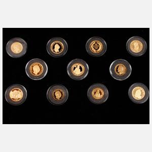 Konvolut Nachprägungen altdeutscher Goldmünzen