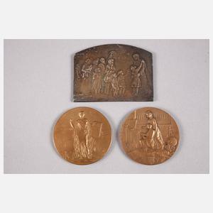 Konvolut Medaillen und Plaketten Frankreich