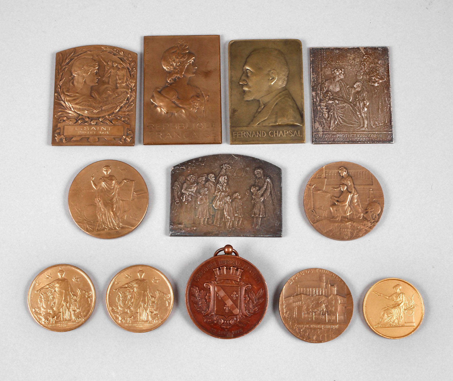 Konvolut Medaillen und Plaketten Frankreich