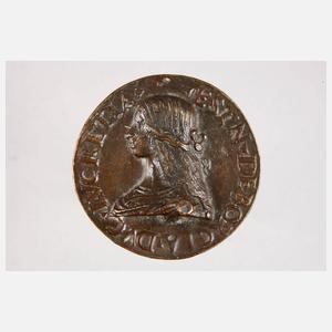 Medaille Lucretia Borgia und Alfonso d'Este