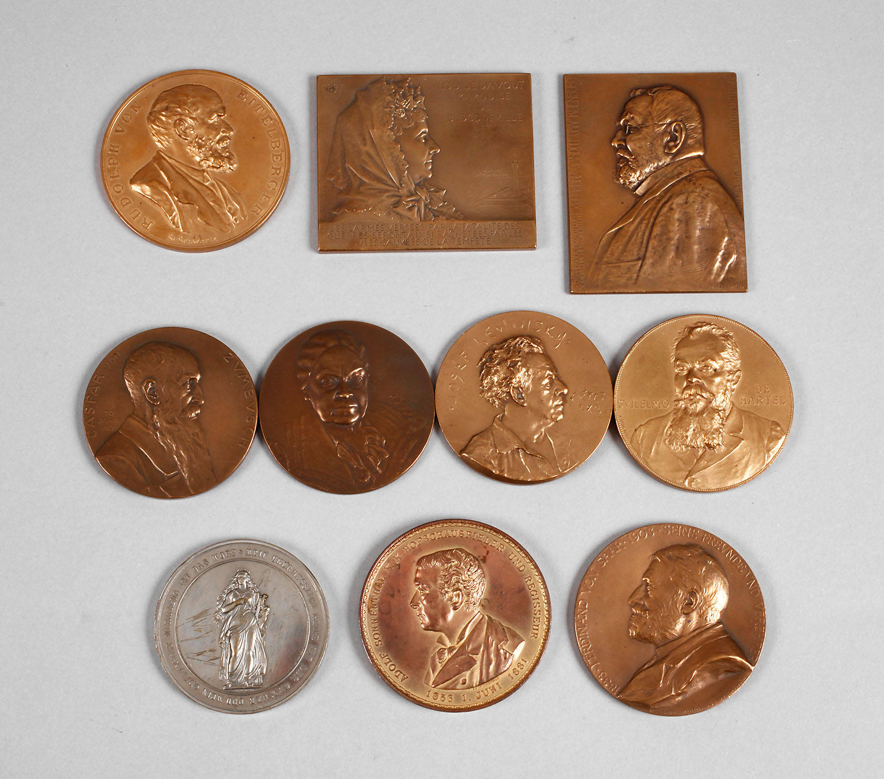 Konvolut Medaillen auf Künstler und Schriftsteller