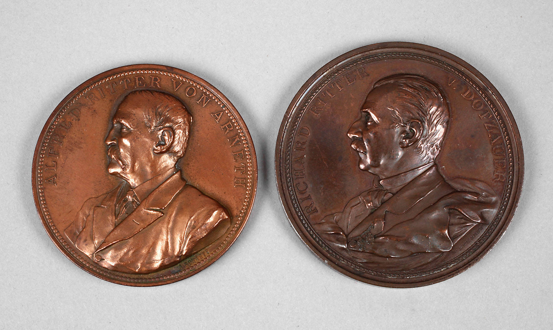 Paar Medaillen Anton Scharff