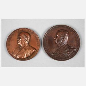 Paar Medaillen Anton Scharff