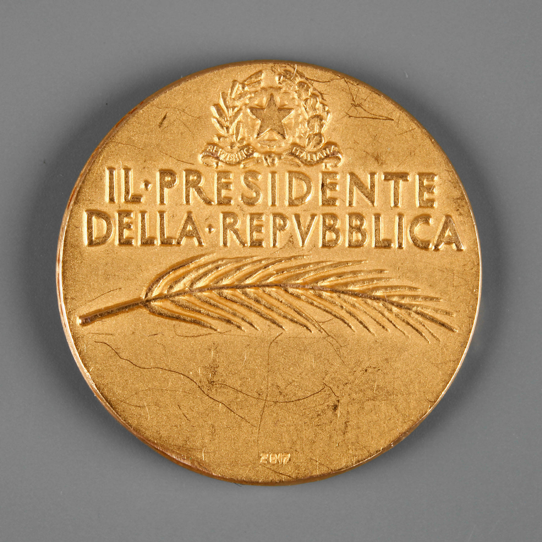 Italienische Preismedaille in Gold