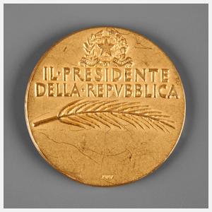 Italienische Preismedaille in Gold