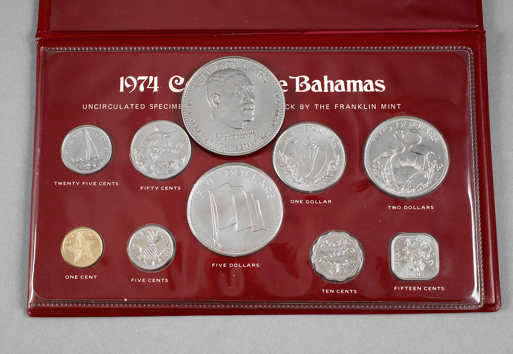 Kursmünzenset Bahamas 1974