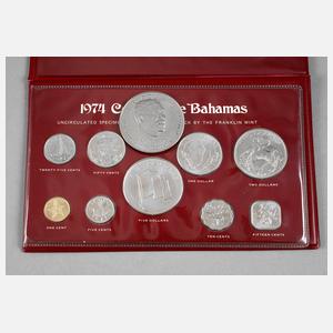 Kursmünzenset Bahamas 1974