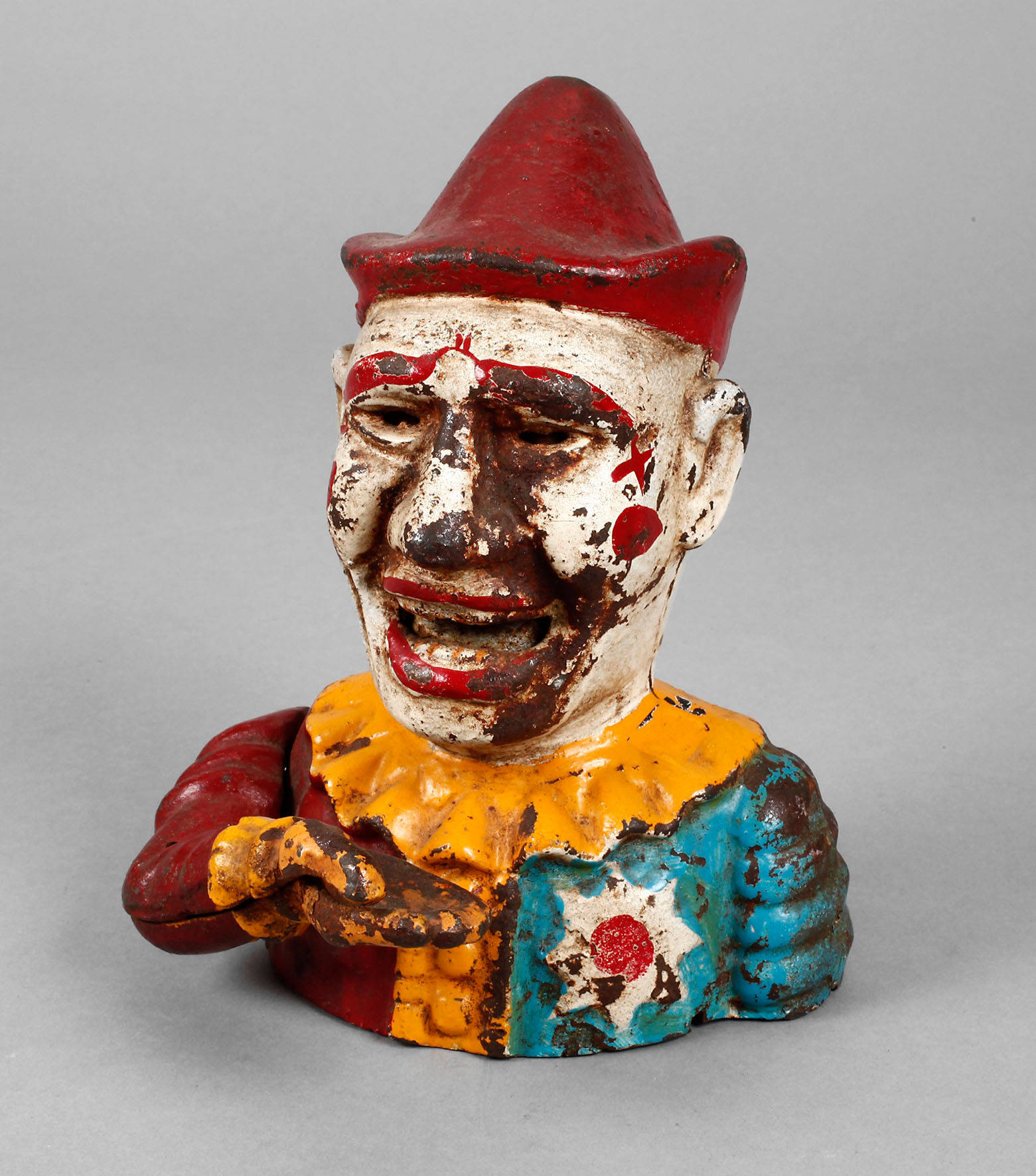 Spardose als Harlekin Eisenguss