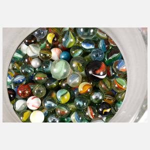 Großes Konvolut alte Glasmurmeln