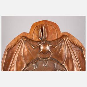 Jugendstiluhr Fledermaus