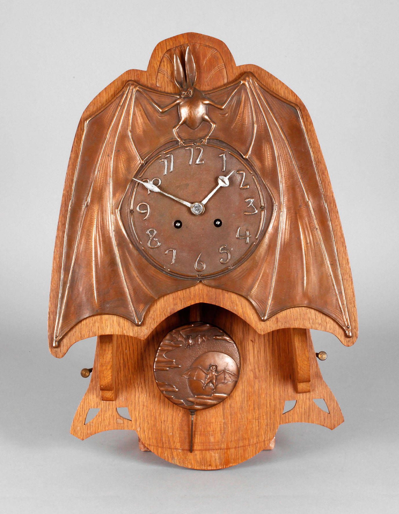 Jugendstiluhr Fledermaus