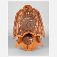 Jugendstiluhr Fledermaus111