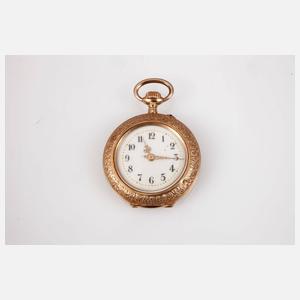 Hängeuhr Gold mit Email