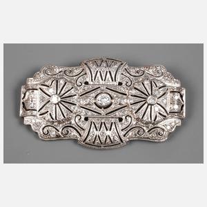 Große Brillantbrosche im Art déco-Stil