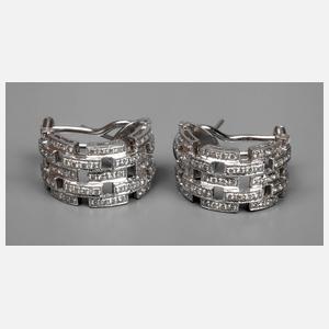 Paar Ohrstecker mit Diamantbesatz