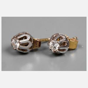 Paar Ohrstecker mit Brillant
