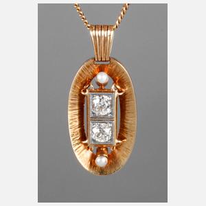 Anhänger mit zwei großen Brillanten