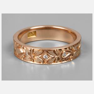 Damenring mit Brillantbesatz