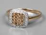 Damenring mit weißen und braunen Diamanten