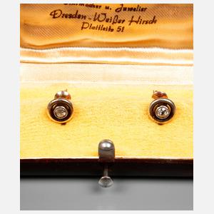 Paar Diamantohrringe