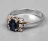 Brillantring mit Saphir