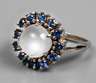 Ring Saphir und Mondstein