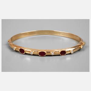 Armreif mit Rubinen und Brillanten