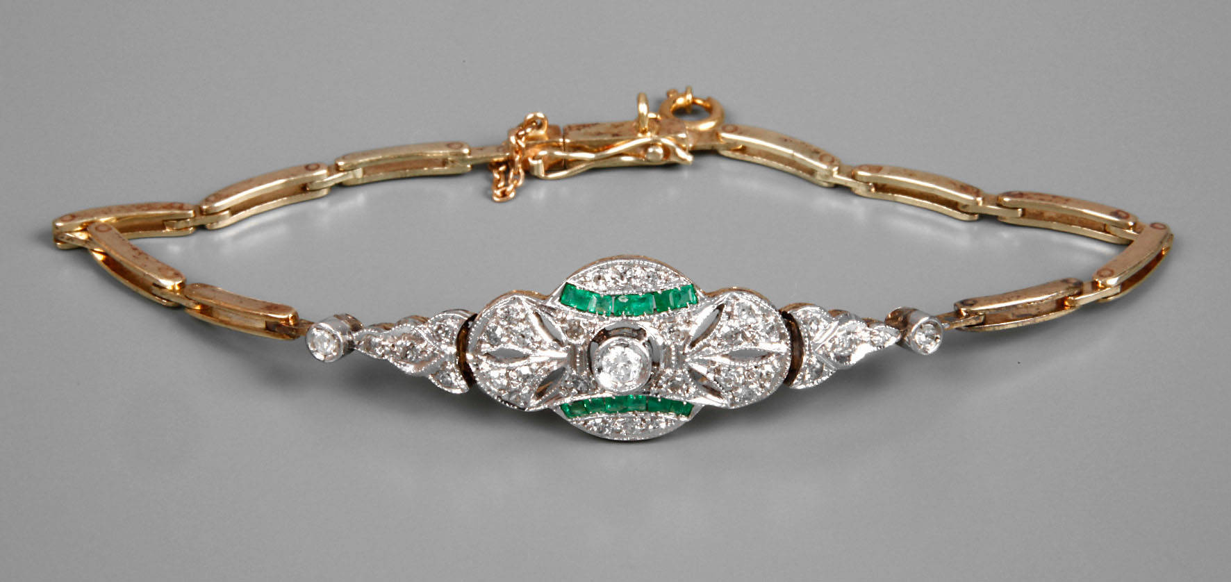 Feines Brillantarmband mit Smaragd