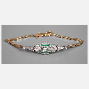 Feines Brillantarmband mit Smaragd