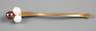 Goldbrosche mit Perlen
