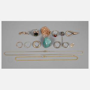 Konvolut Goldschmuck