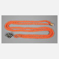 Feine geflochtene Korallenkette111