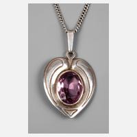 Herzförmiger Jugendstilanhänger111