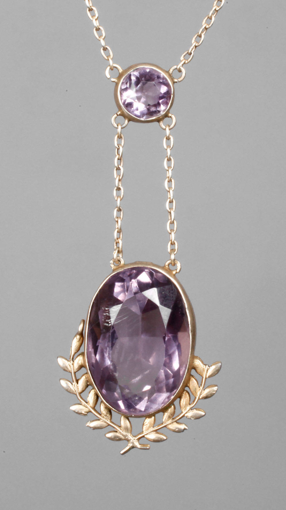 Jugendstilcollier mit Amethyst