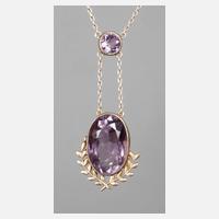 Jugendstilcollier mit Amethyst111