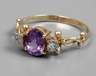 Ring Amethyst und Diamant