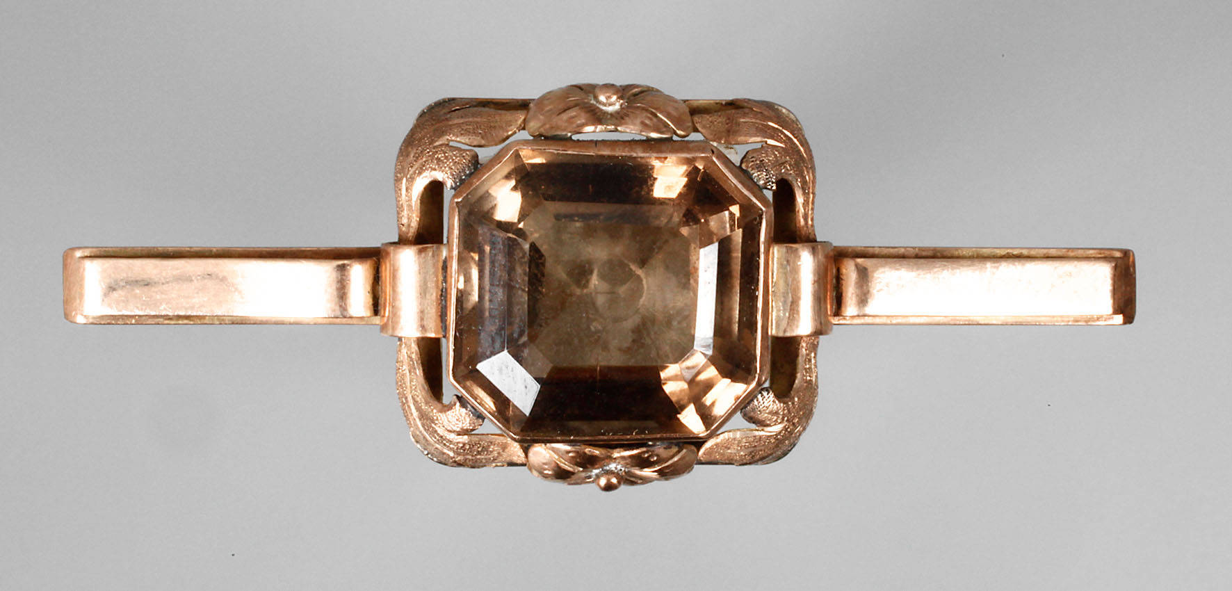 Brosche mit Rauchquarz