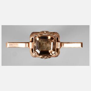 Brosche mit Rauchquarz