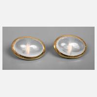 Paar Knöpfe mit Mondstein111