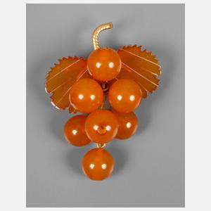 Bernsteinbrosche als Traube