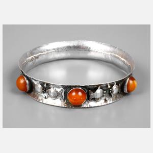 Bernstein Armreif Fischdekor