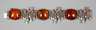 Silberarmband mit Bernsteinbesatz